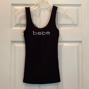 Used Bebe rhinestone tank